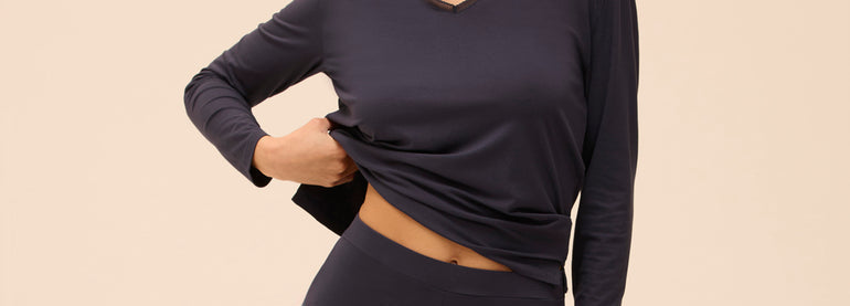 SIMONE PERELE AURORE LONG SLEEVE TSHIRT- FULL MOON- 1C9903