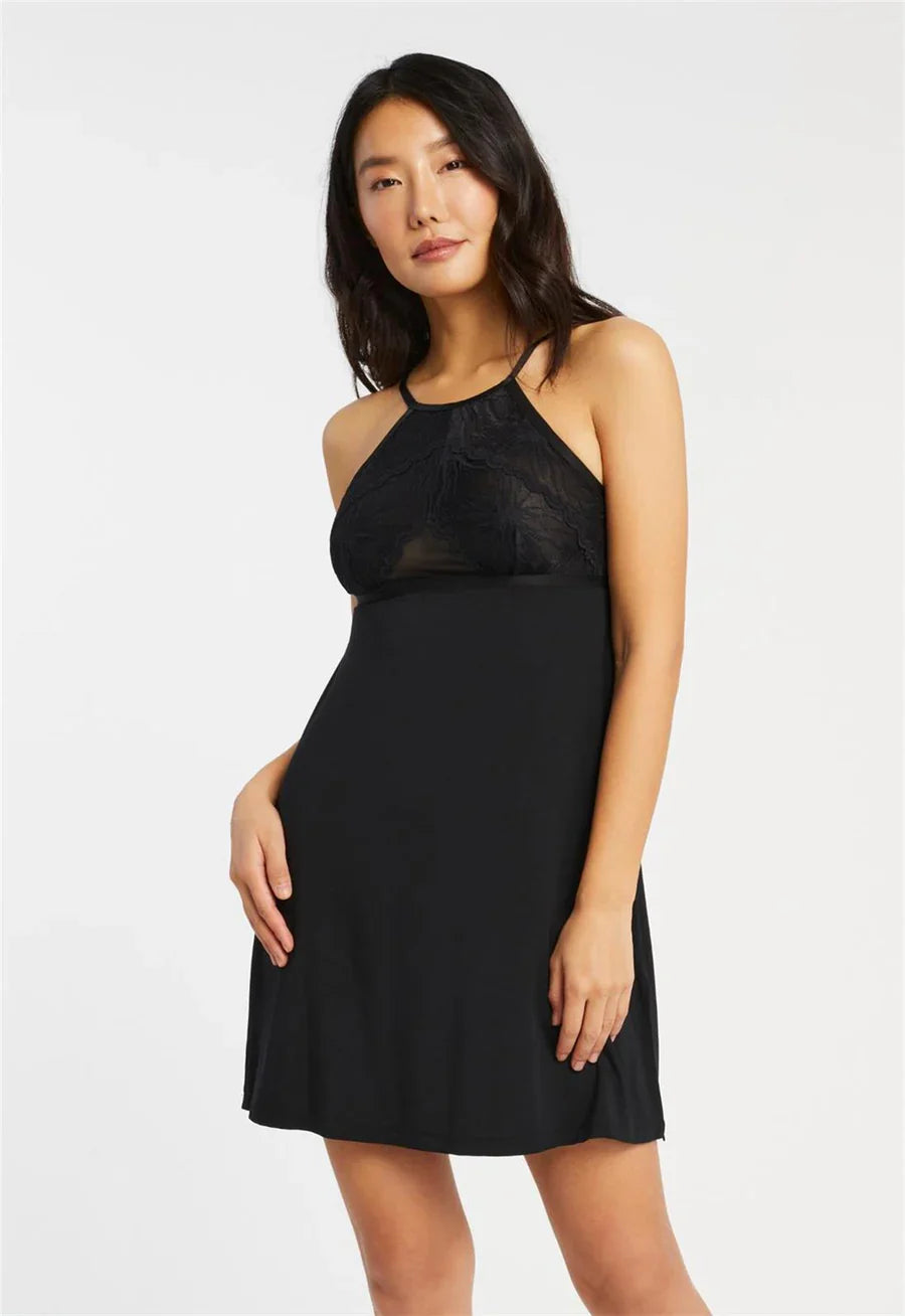 Fleurt Parisian Nights High Neck Chemise- 6052