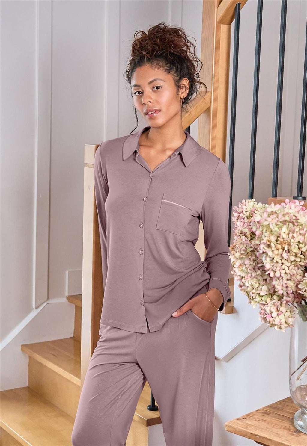 Fleur't - Long PJ Set - 647 - CAPUCCINO