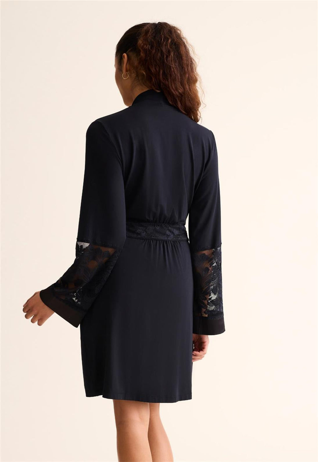 FLEURT Parisian Nights Kimono- BLACK - 6321