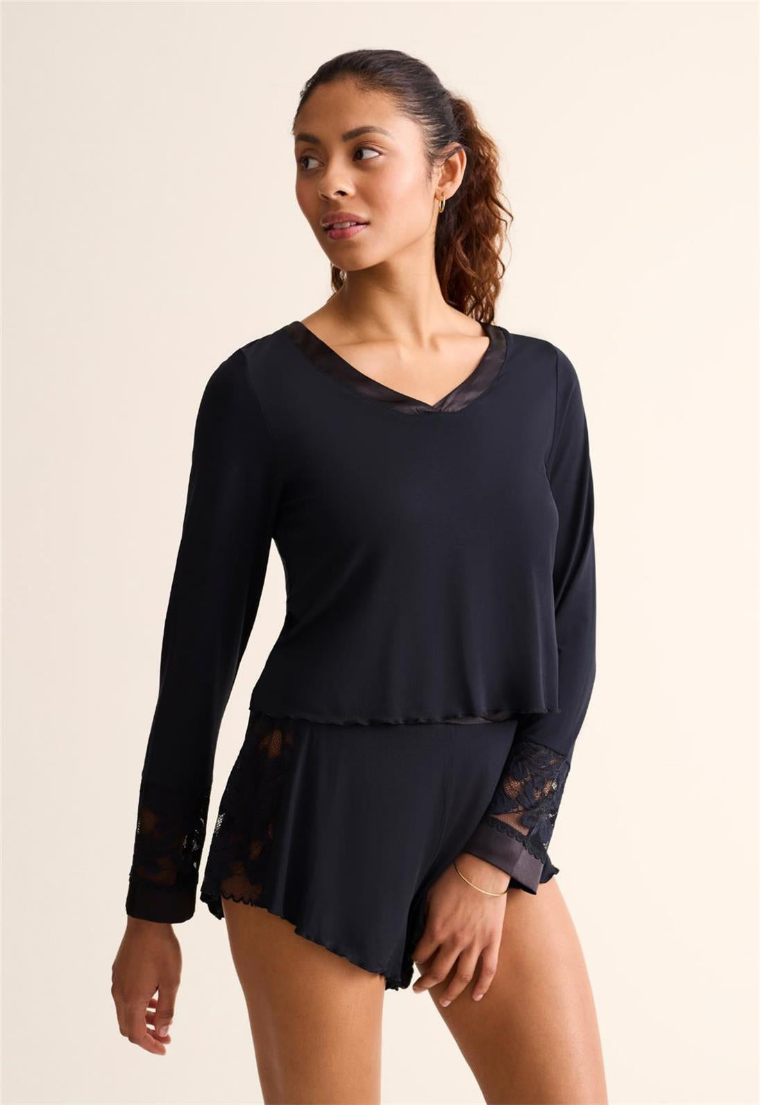 Fleur't Parisian Nights Short Set - 6141 - Black/Red