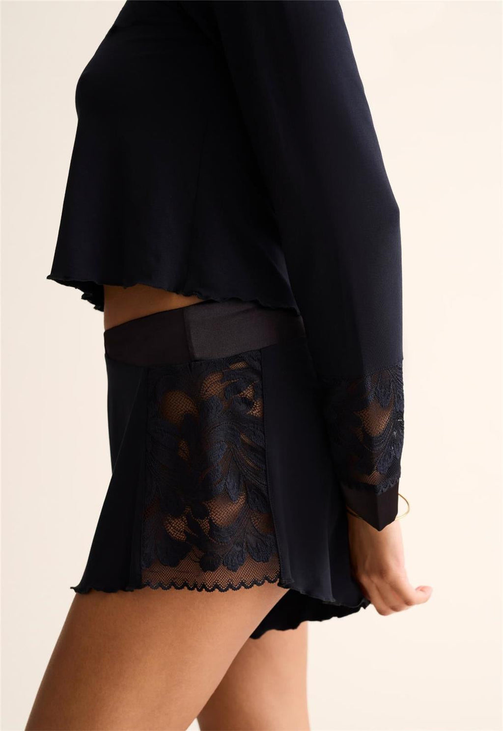 Fleur't Parisian Nights Short Set - 6141 - Black/Red