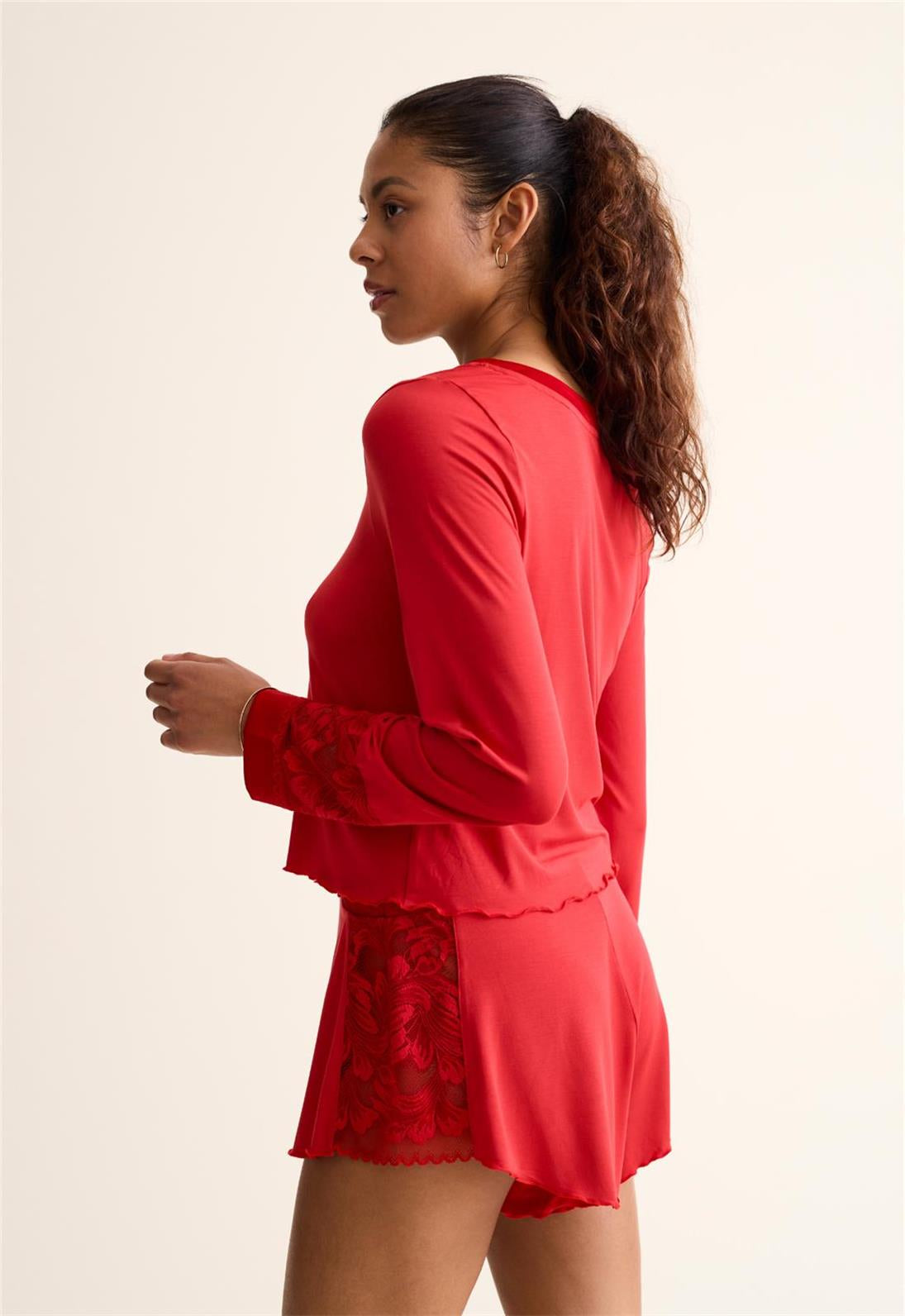 Fleur't Parisian Nights Short Set - 6141 - Black/Red