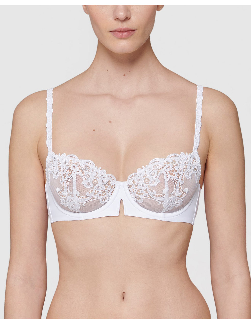 Simone Perele Saga Half-Cup 15C330-BLACK/WHITE/BLUSH PINK