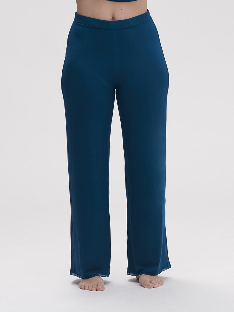 Aurore Simone perele loungerwear- 1C9660- Pant- FULL MOON/Poseidon Blue