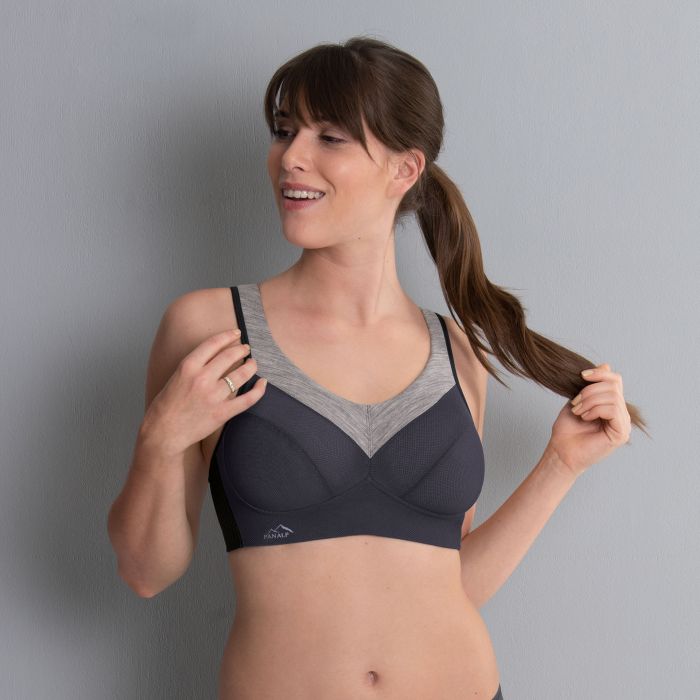 Anita PanAlp Wool Sports Bra - 5555 - Anthracite