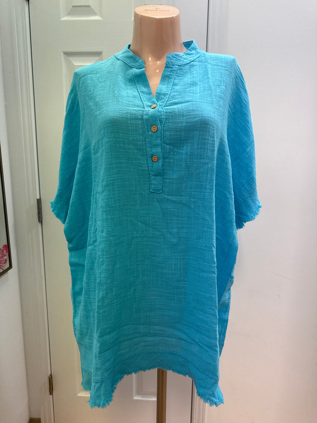 SM 6152 - Fringe Tunic Beach Cover