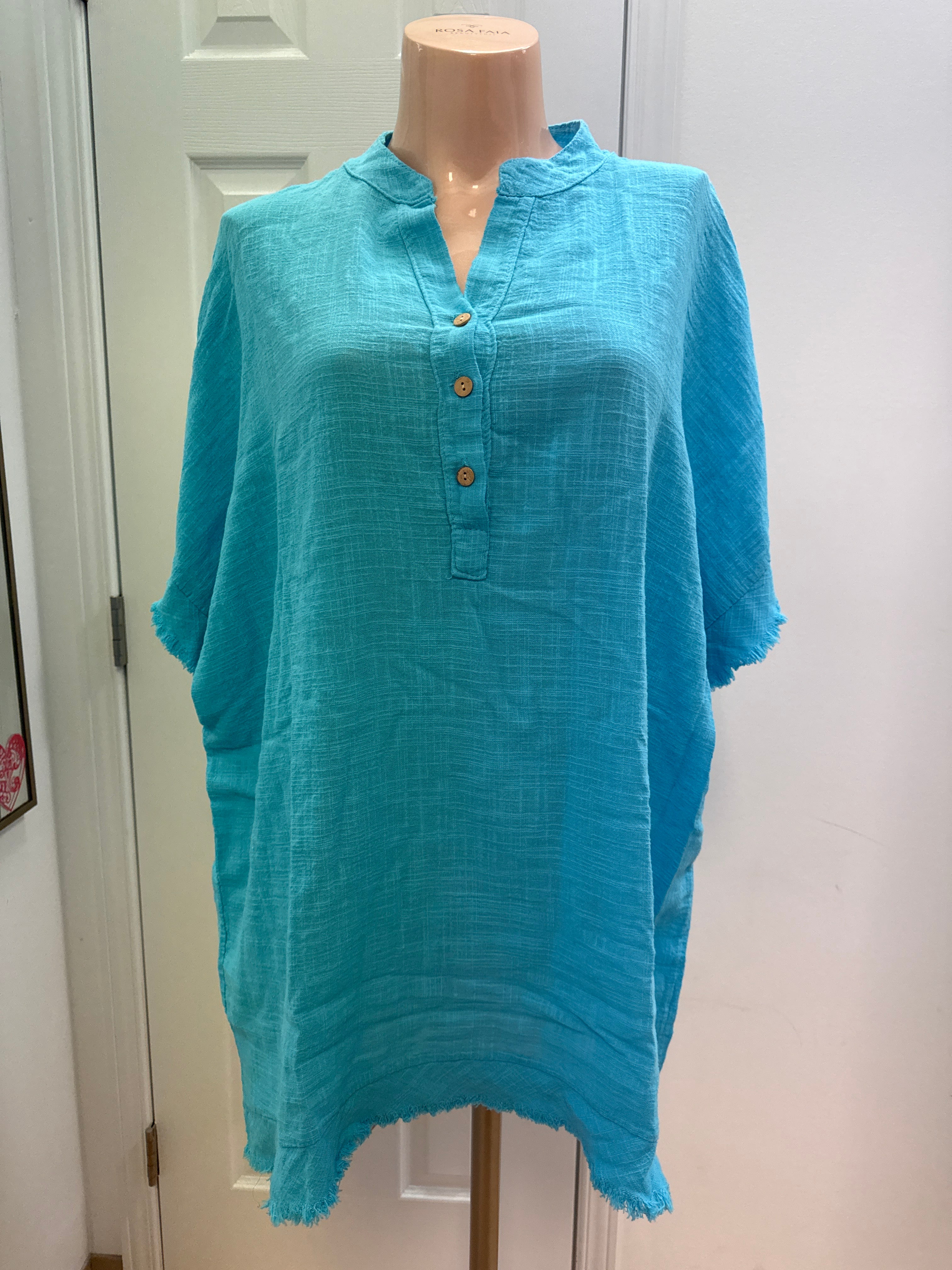 SM 6152 - Fringe Tunic Beach Cover