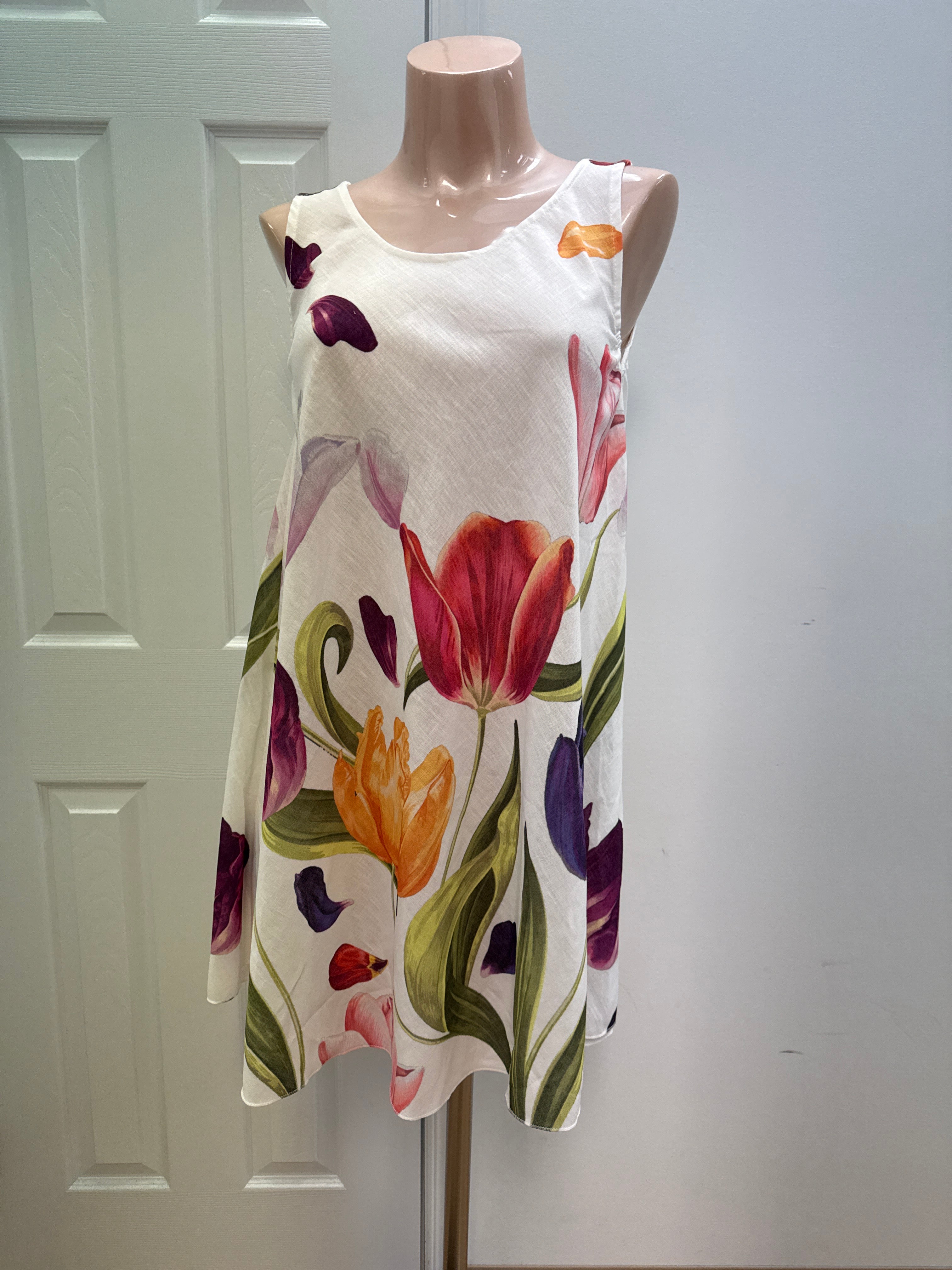 PLUM LOCO WOVEN PATTERN SHORT TANK DRESS- ANG 8057
