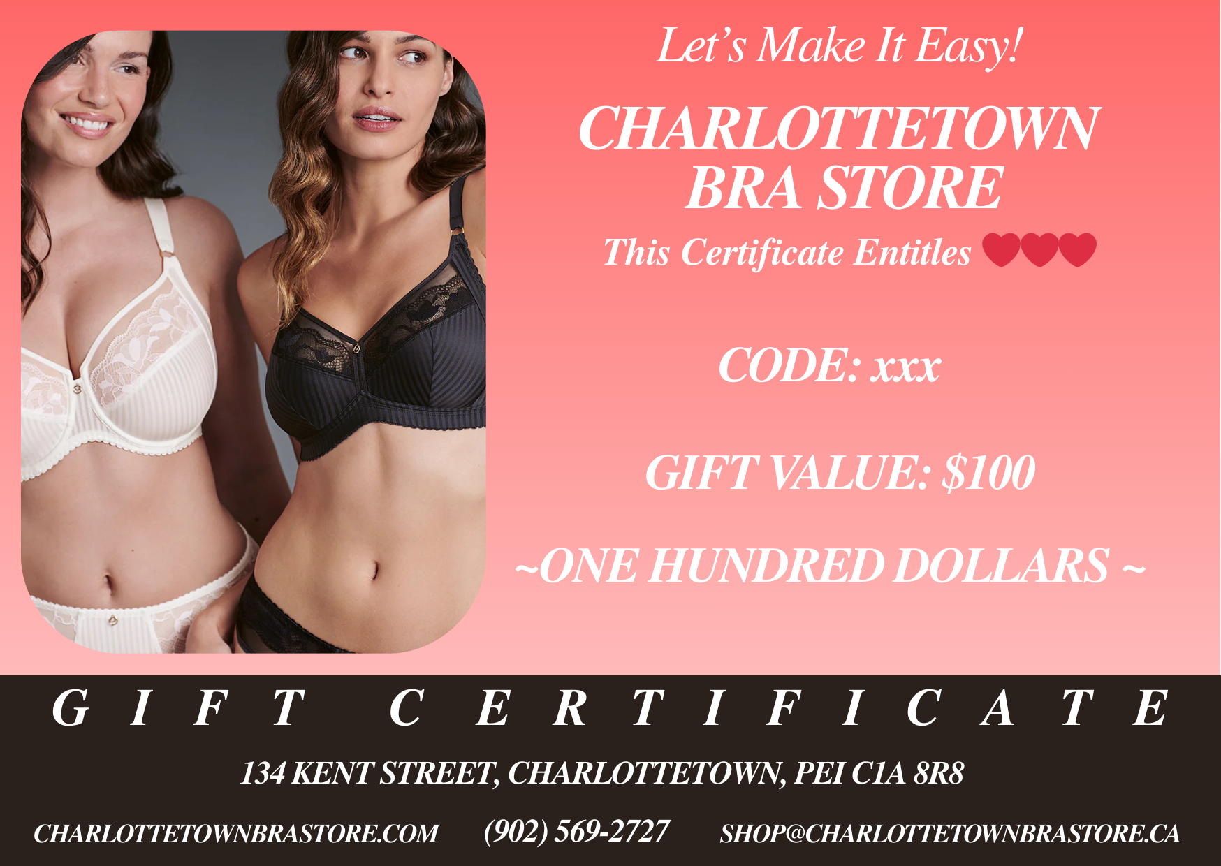 Charlottetown Bra Store Gift Card