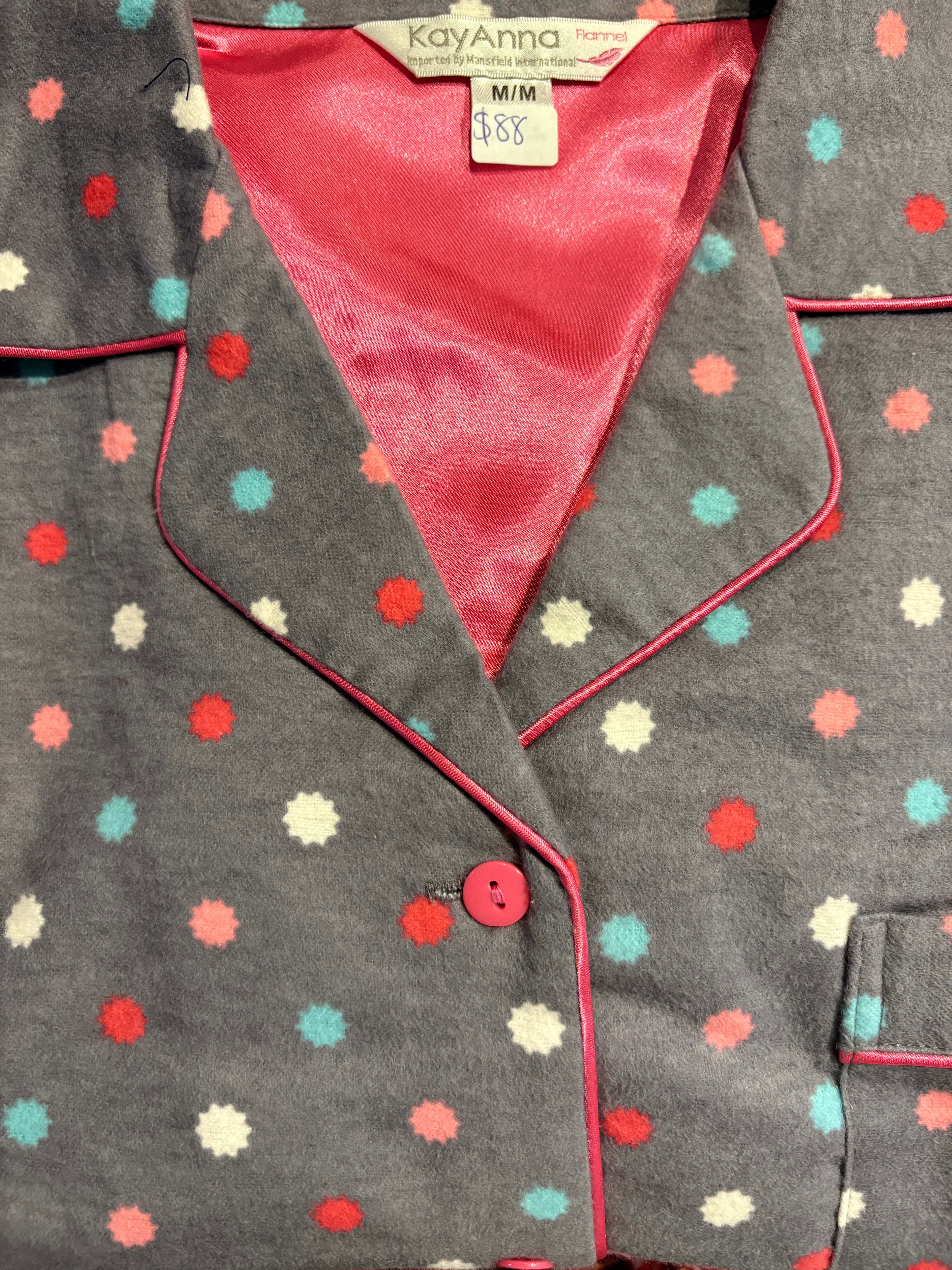 KayAnna Flannel 2-Piece PJ Set 100% cotton - F15175