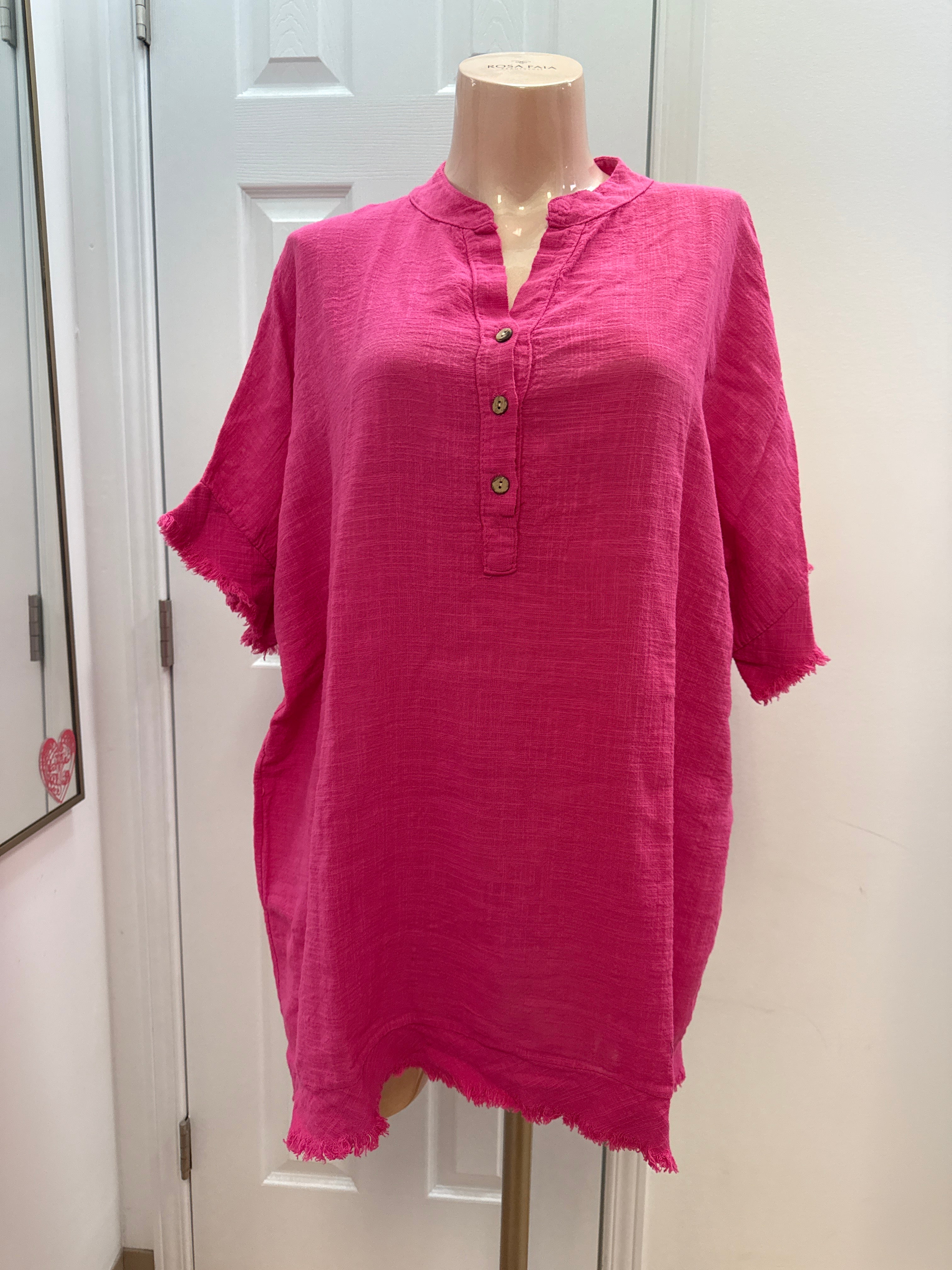 SM 6152 - Fringe Tunic Beach Cover