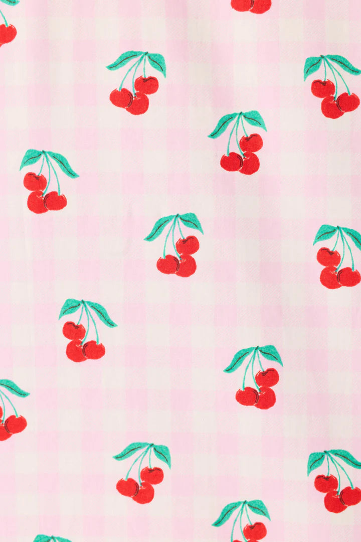 Pj Salvage- Afterparty Poplin Oh Cherry Short PJ SET- R7APST