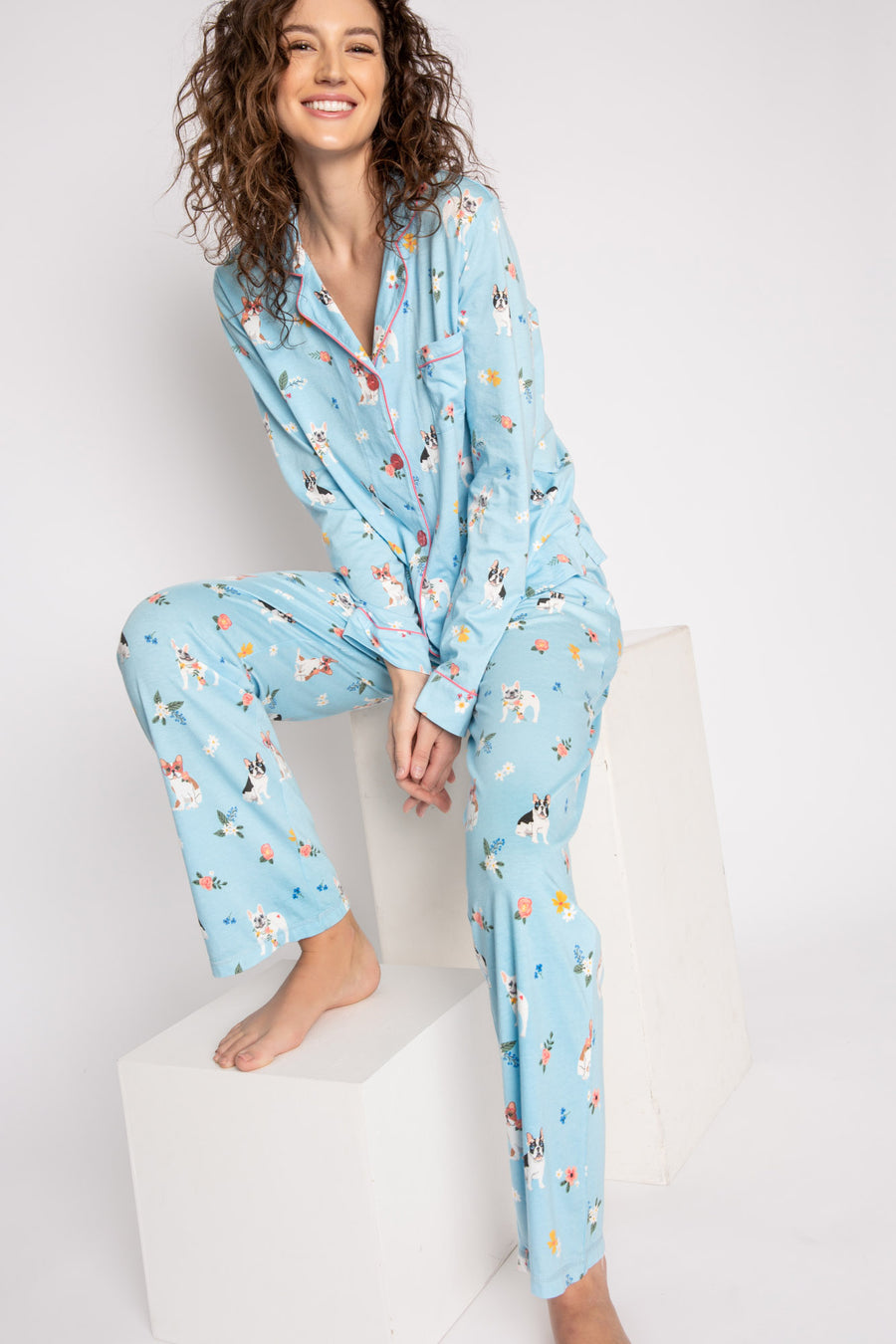 P.J. Salvage Playful Prints Drinks/Print Dogs PJ set - RHPLPJ