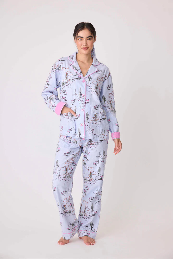 PJ Salvage - Cozy Flannel PJ Set- RPFLPJ- BLUE WHISPER