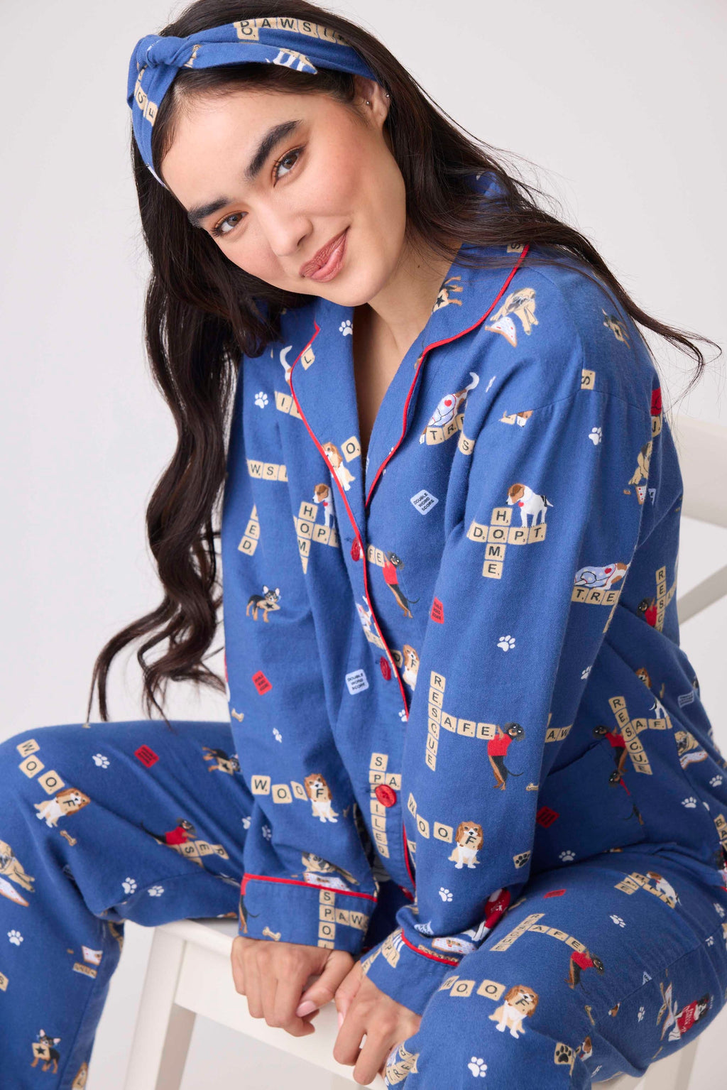 PJ SALVAGE - Love Leo Dog Rescue Cozy Flannel PJ Set - RPLOPJ