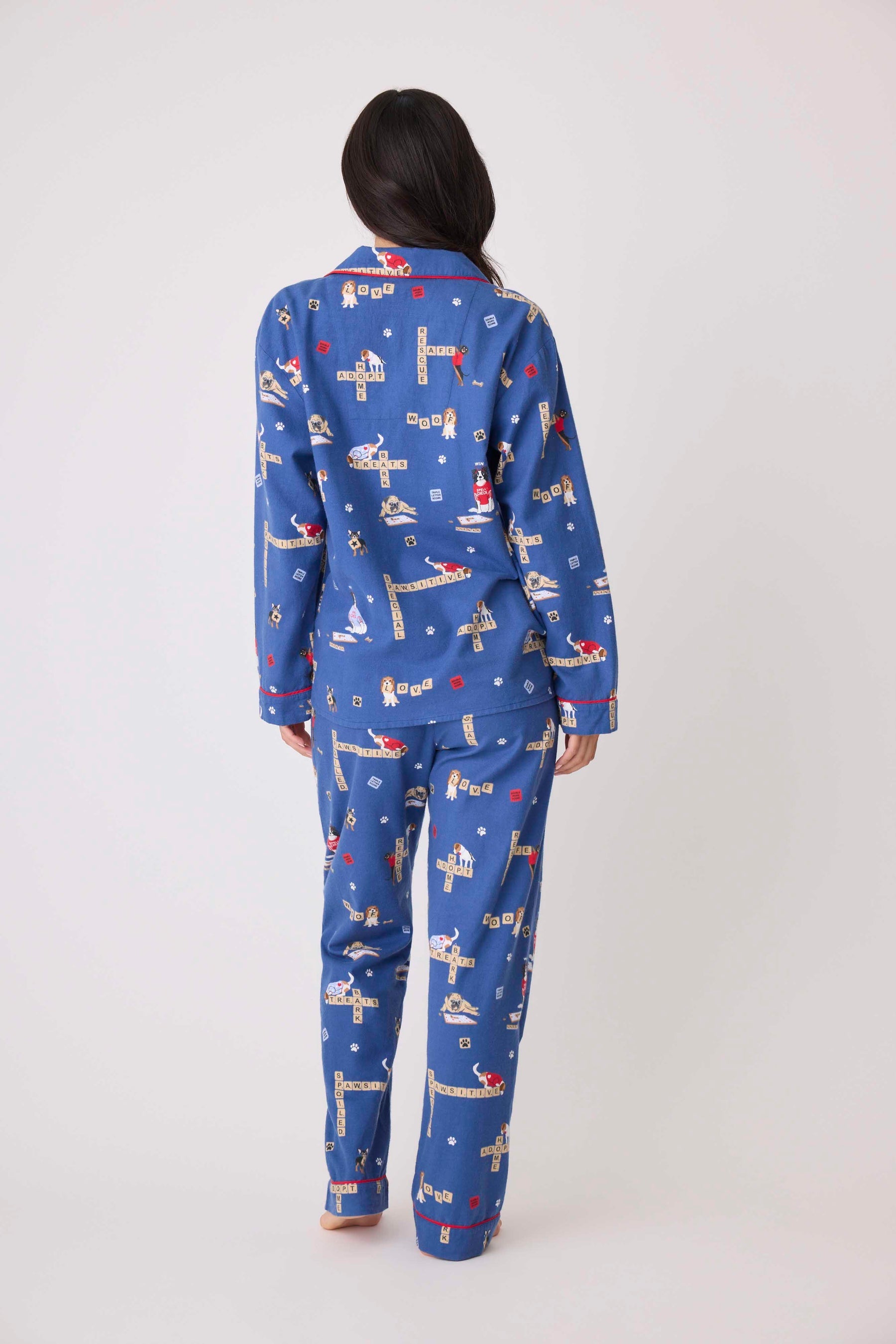 PJ SALVAGE - Love Leo Dog Rescue Cozy Flannel PJ Set - RPLOPJ