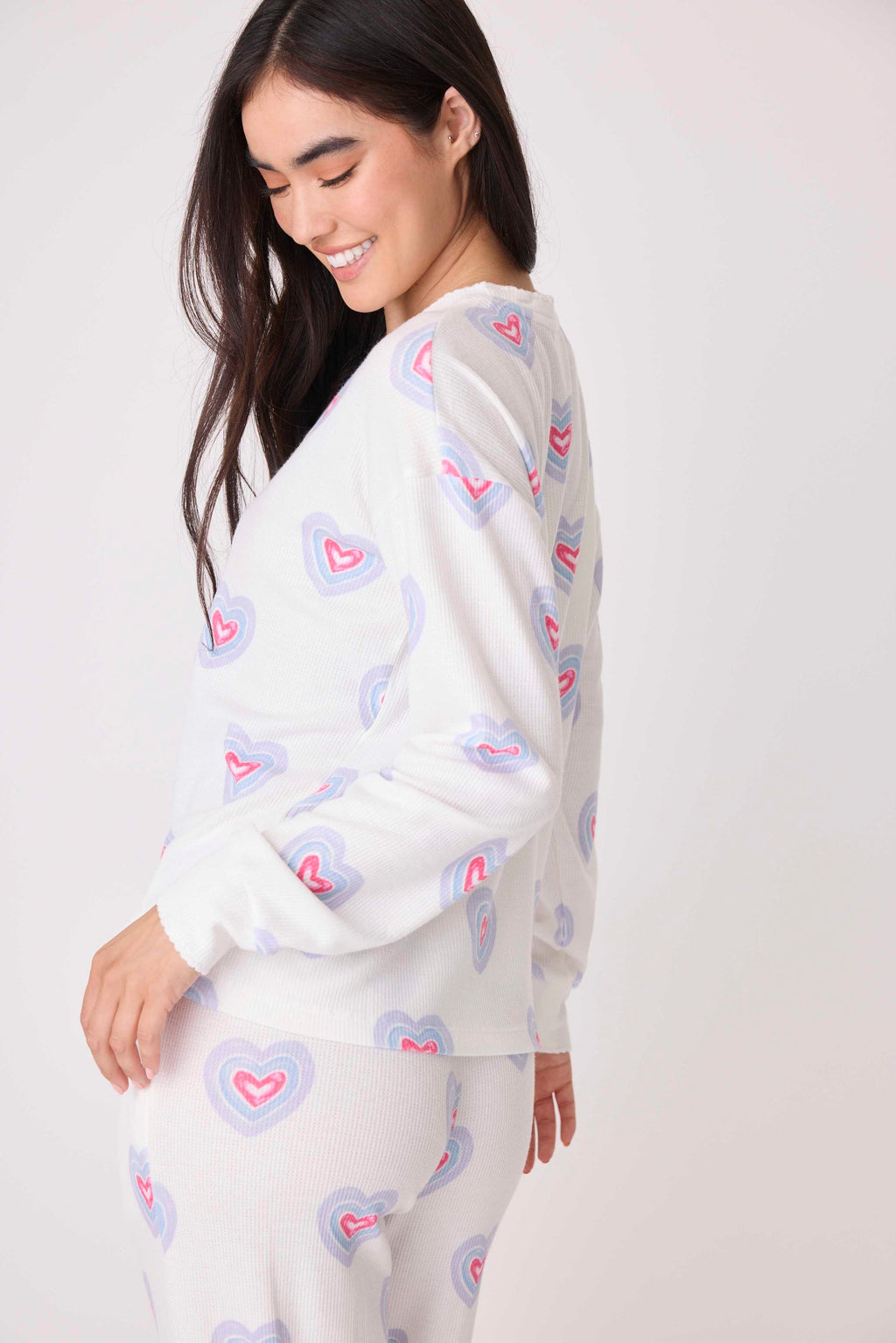 PJ SALVAGE Peace & Love Hearts Thermal Long Sleeve Top/Pant - RPPLLS1/RPPLP1