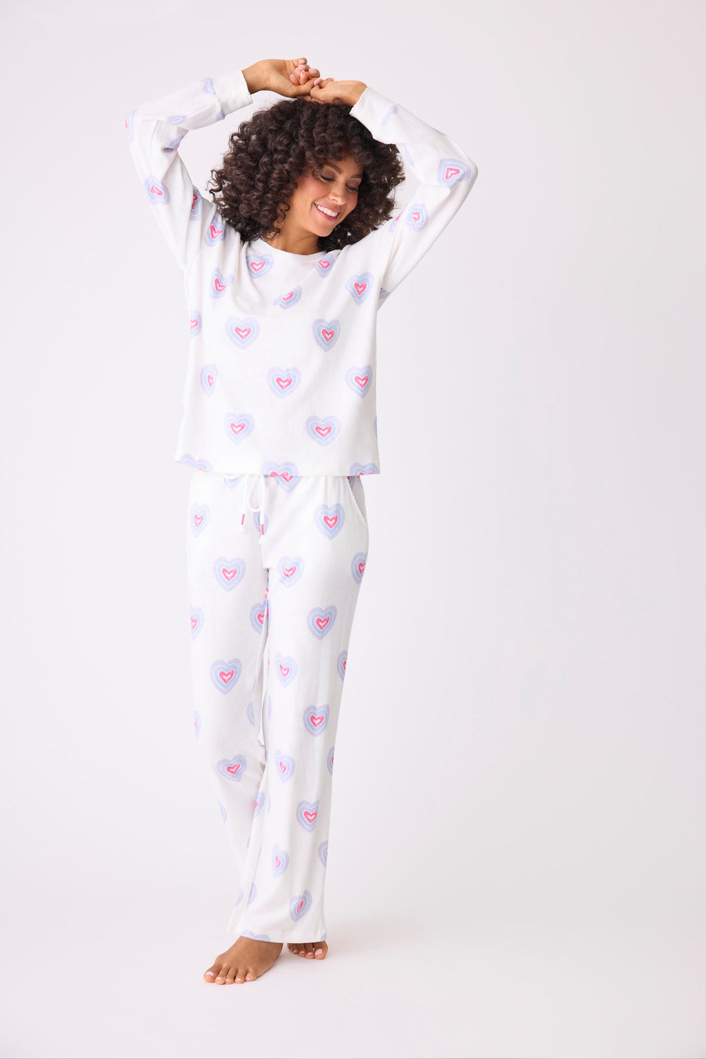 PJ SALVAGE Peace & Love Hearts Thermal Long Sleeve Top/Pant - RPPLLS1/RPPLP1