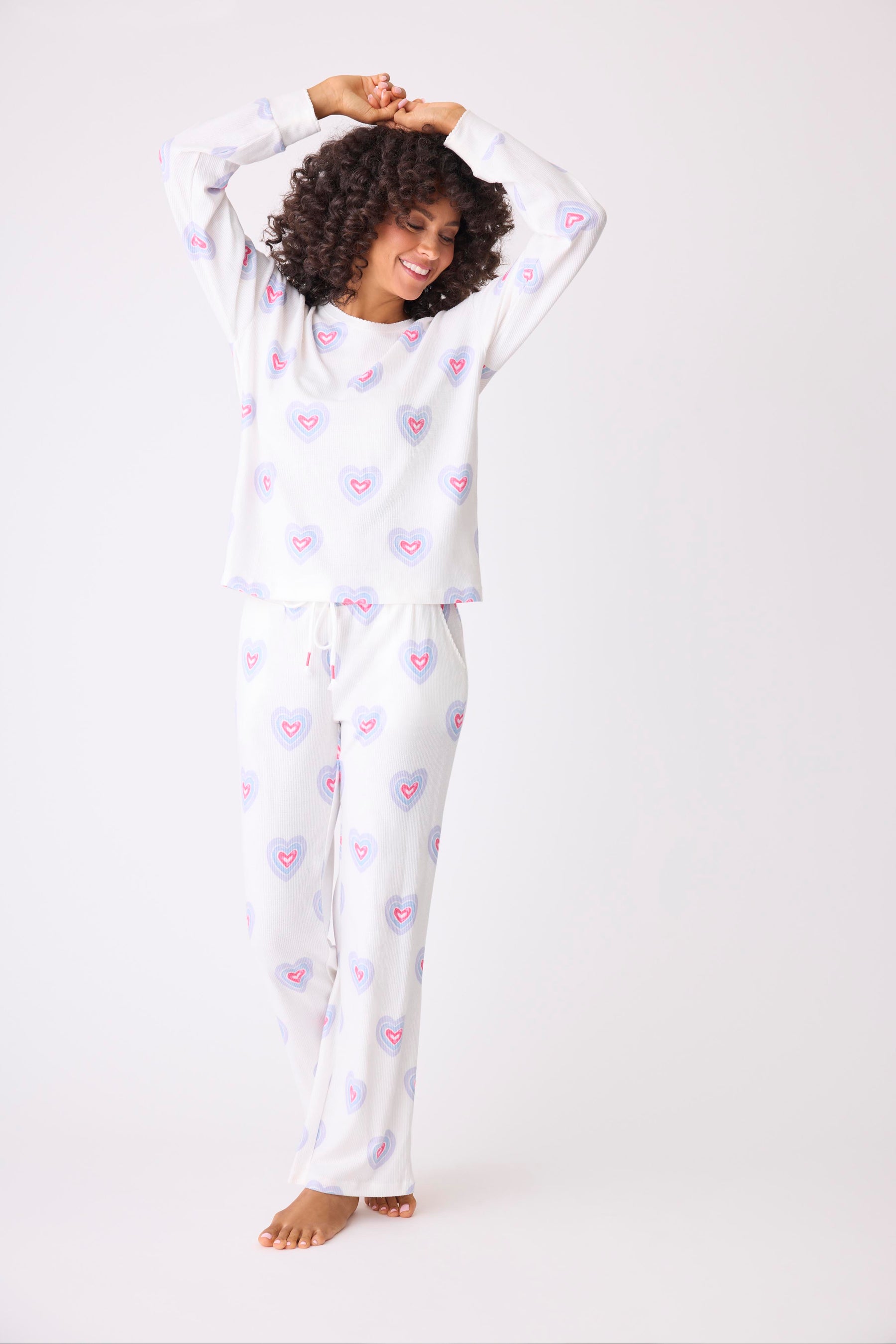 PJ SALVAGE Peace & Love Hearts Thermal Long Sleeve Top/Pant - RPPLLS1/RPPLP1