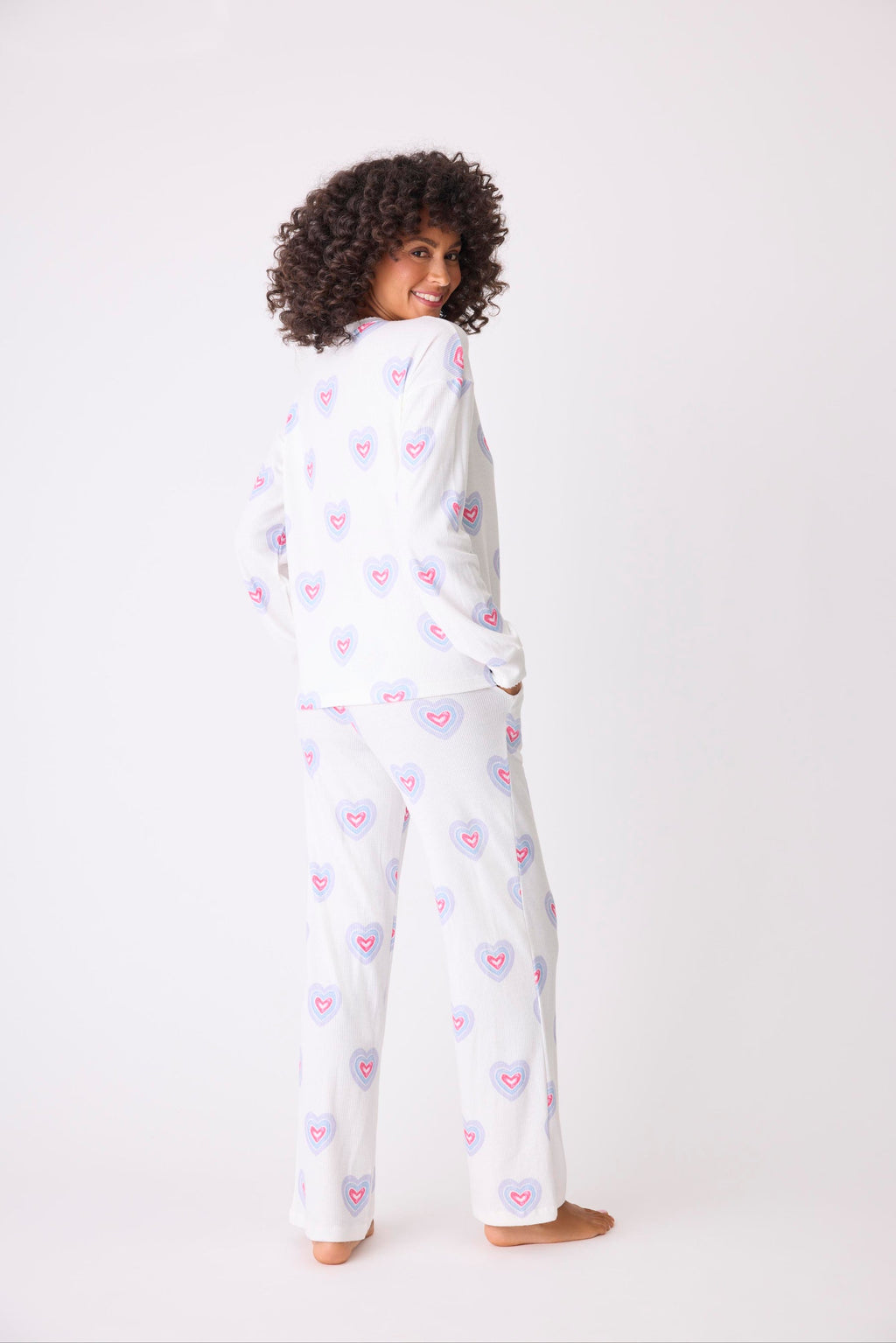 PJ SALVAGE Peace & Love Hearts Thermal Long Sleeve Top/Pant - RPPLLS1/RPPLP1