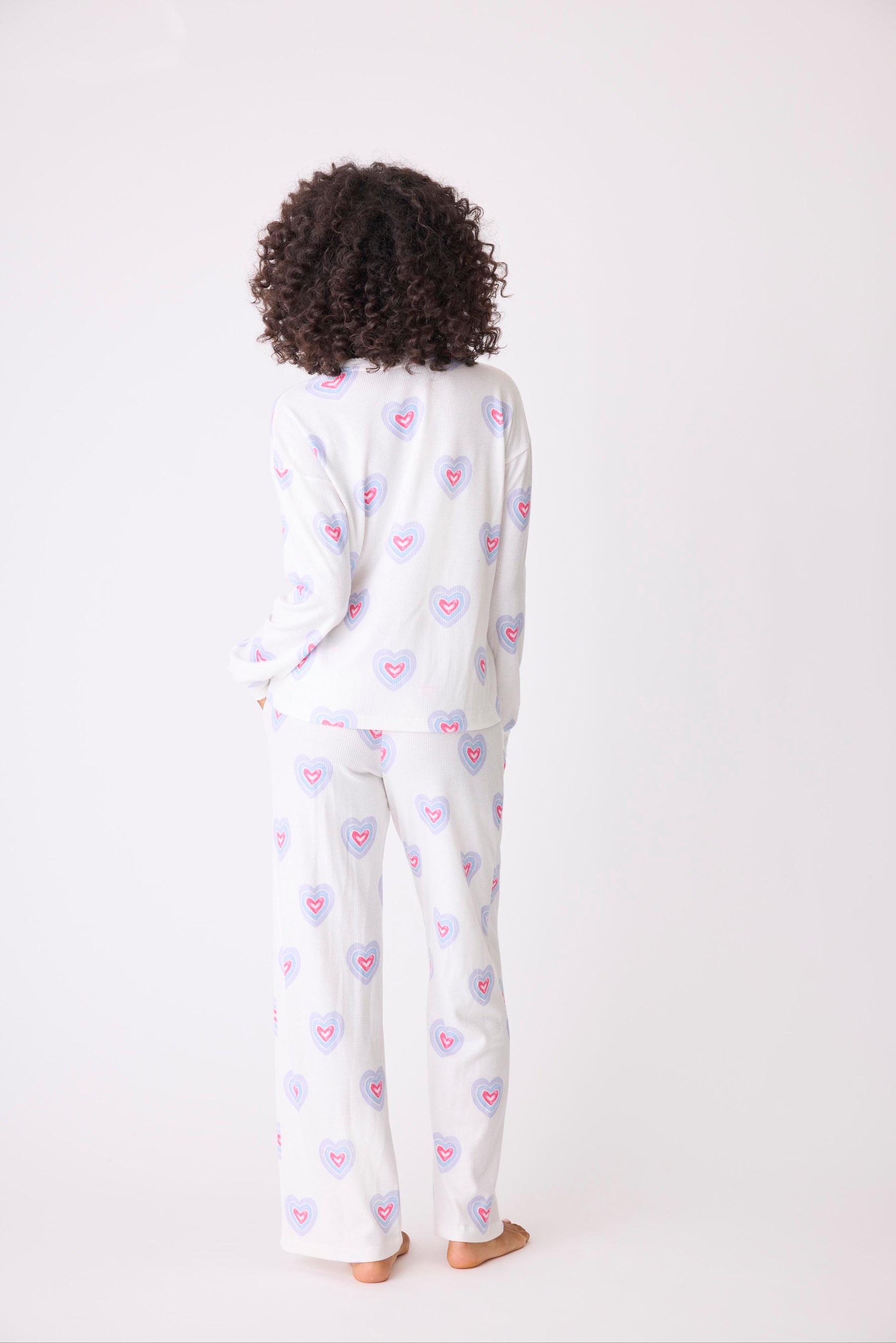 PJ SALVAGE Peace & Love Hearts Thermal Long Sleeve Top/Pant - RPPLLS1/RPPLP1