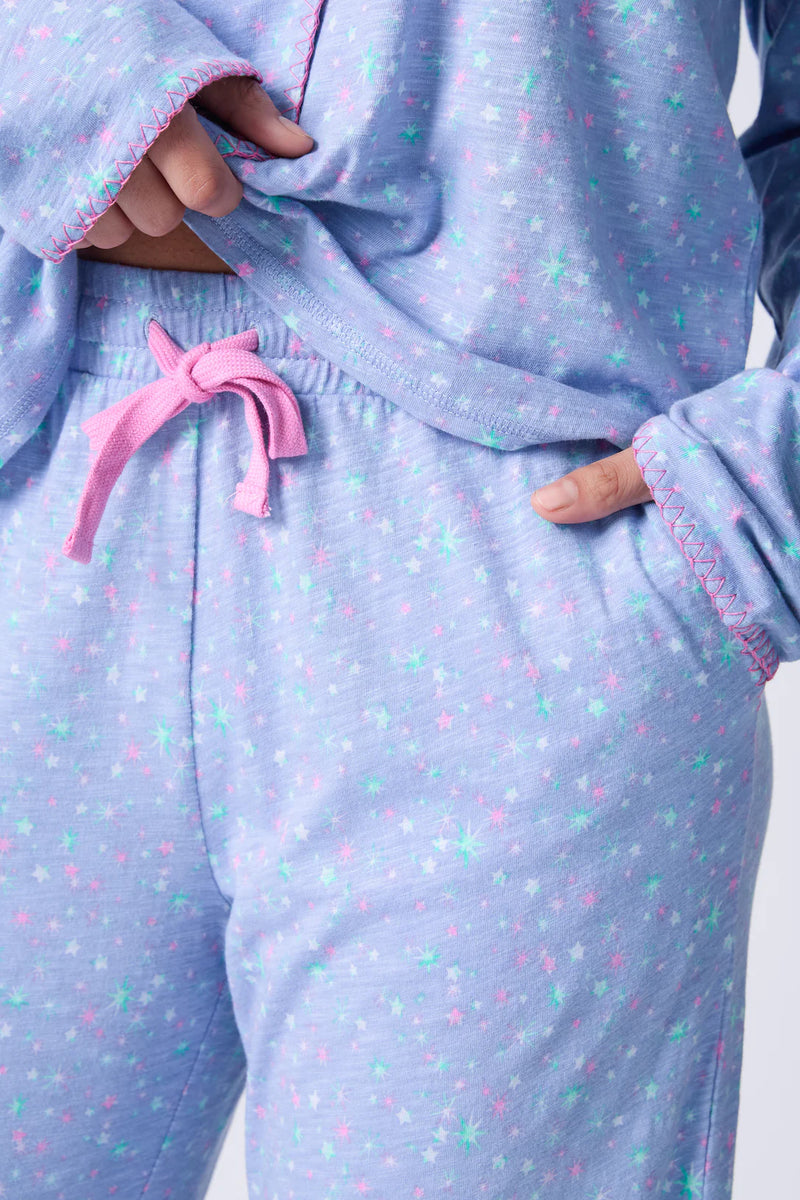 PJ SALVAGE- STAR GAZER - LONG SLEEVE TOP/PANT - RPSGLS/RPSGP - Denim Blue