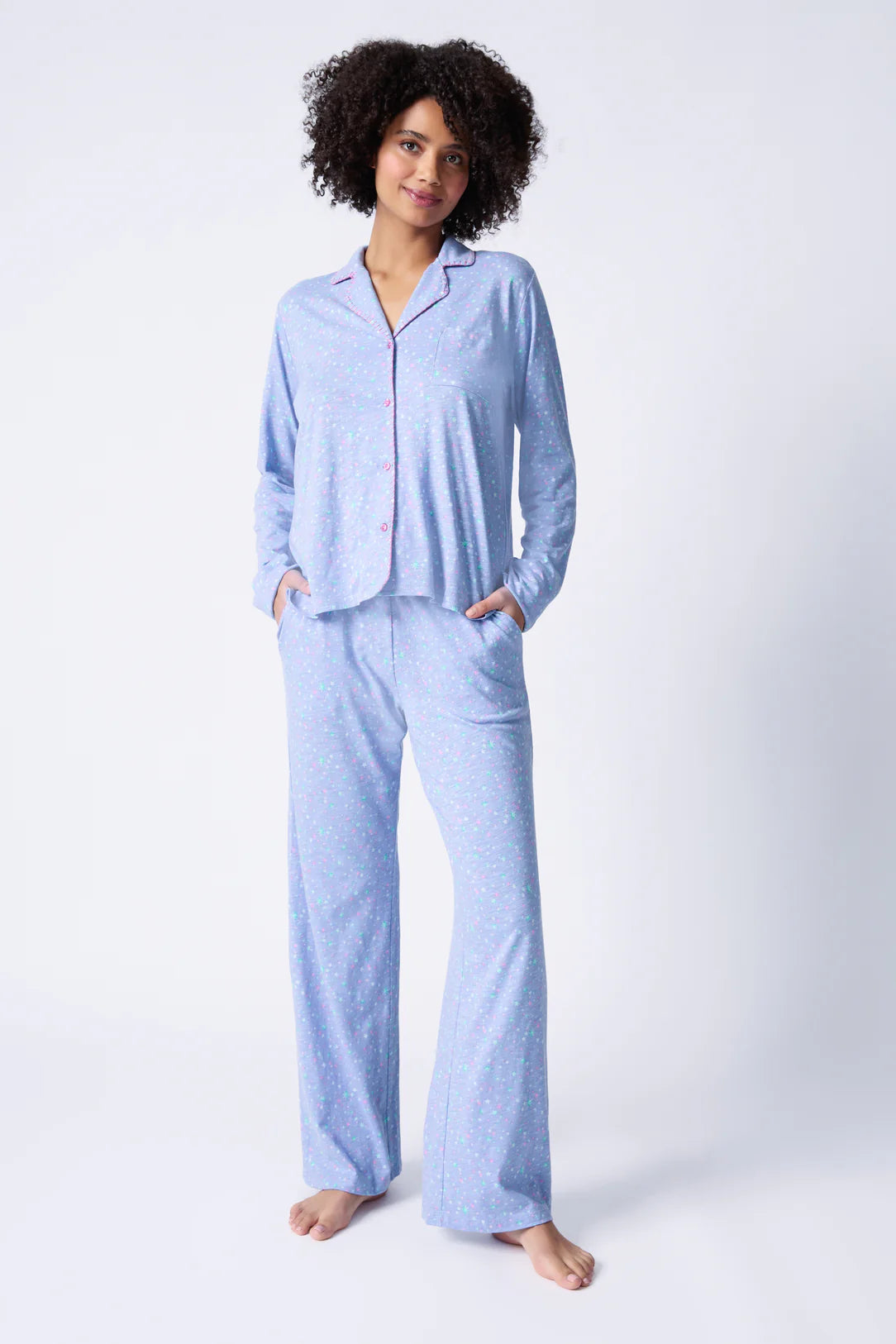 PJ SALVAGE- STAR GAZER - LONG SLEEVE TOP/PANT - RPSGLS/RPSGP - Denim Blue