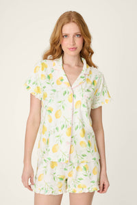 Pj Salvage- La Dolce Spritz Lemon Zest Short PJ SET- RYLDST1