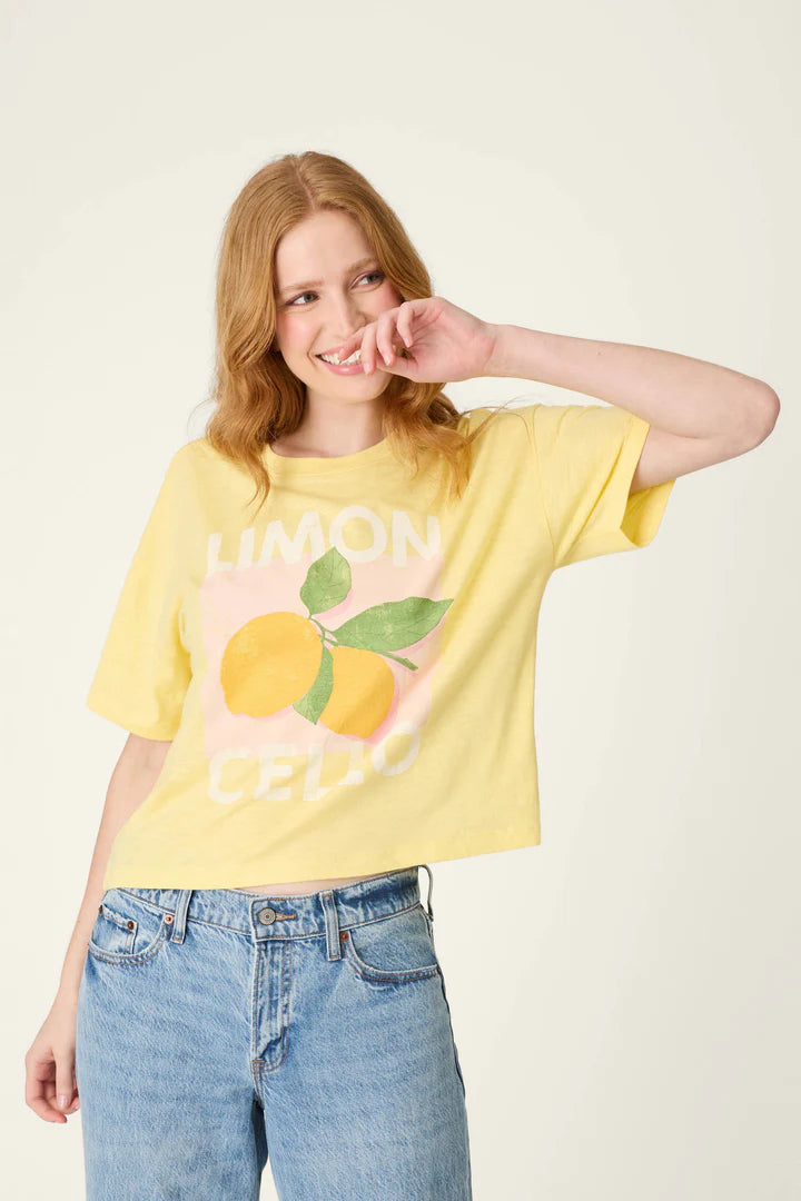 PJ Salvage- La Dolce Spritz Limoncello Graphic Print T-Shirt- RYLDT2