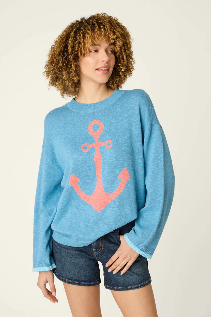 Pj Salvage- Meet Me By The Sea Anchor Down Sweater- RYMELS2