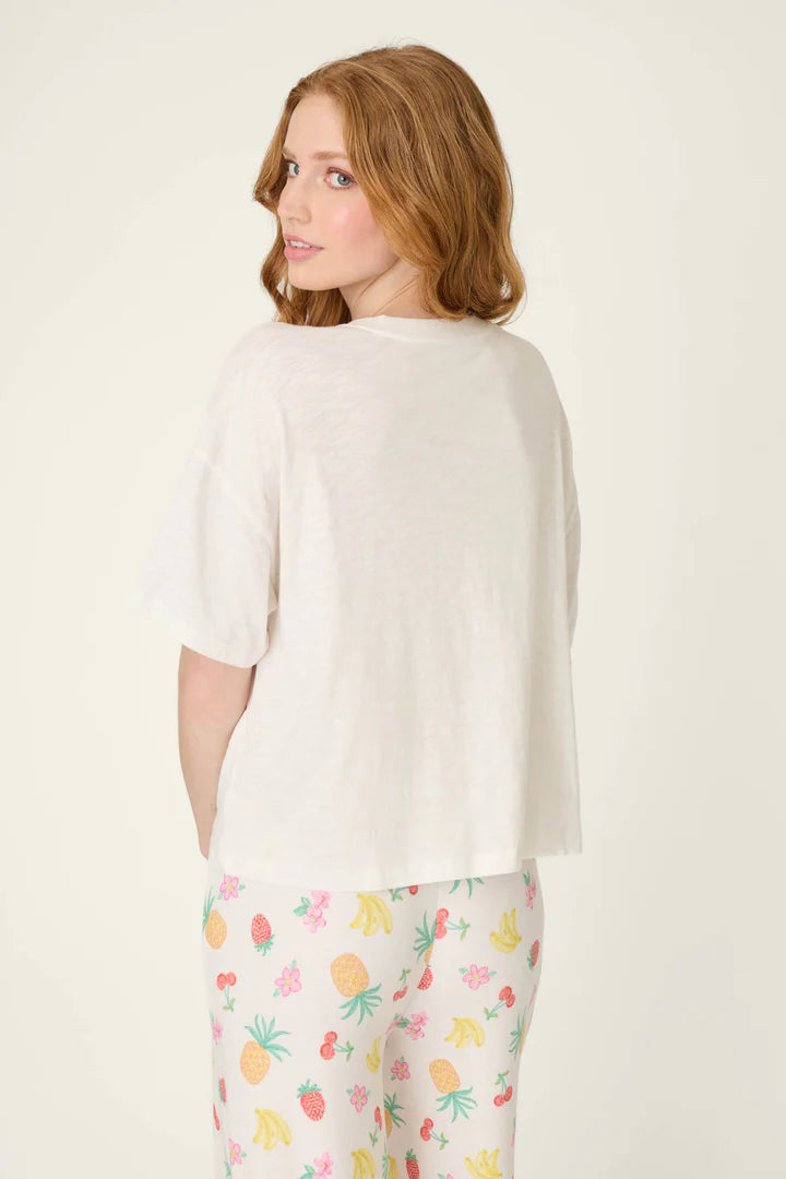 PJ Salvage- Viva la Vida Puff Paint Pineapple T-Shirt- RYVVT