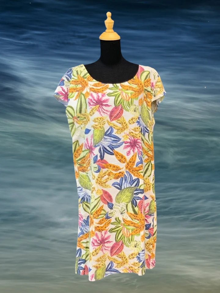 PLUM LOCO - Ladies Woven Tropical Short Dress - SL9531