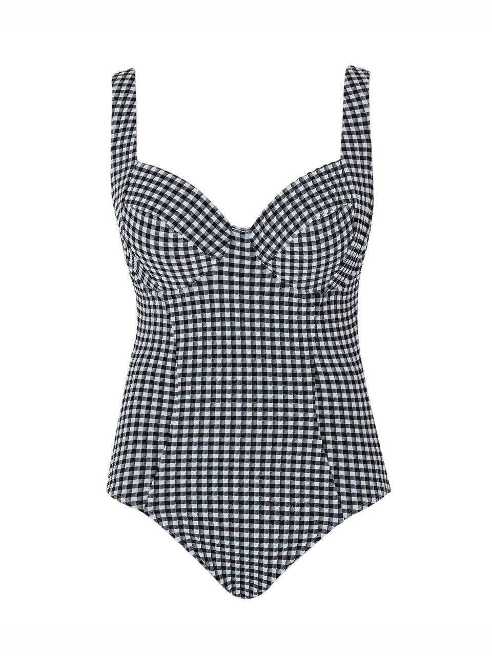 Panache Gingham Paloma Balcony Swimsuit - Black - SW1720A