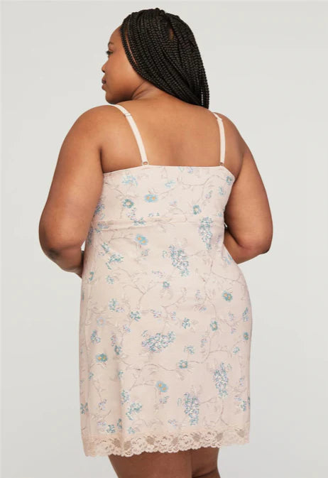 Montelle Full-Bust Support Chemise 9394F- Floral Tea