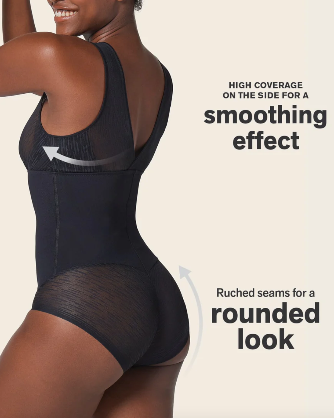 Leonisa - Sheer Stripe Detail Sculpting Bodysuit - 018517