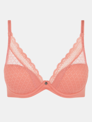 Chantelle Norah Chic Plunge T-Shirt Bra - C16MNA- Rose Canyon