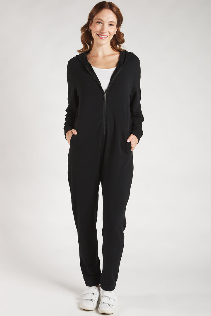 Terrera Devyn Bamboo Lounge Jumpsuit/Onesie-241200BLK