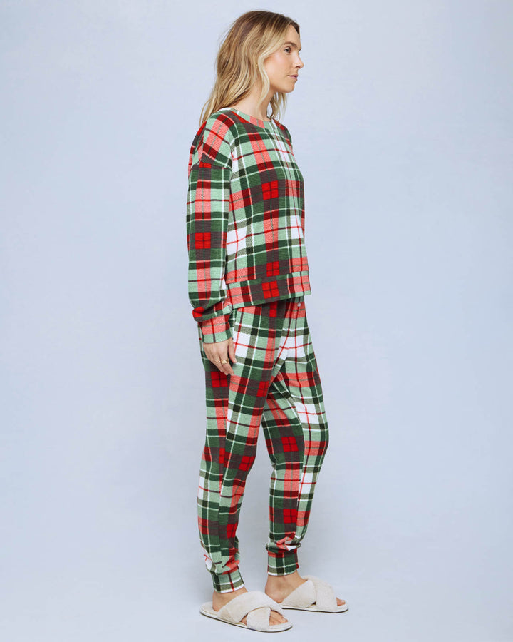 Splendid - Holiday Plaid Marna Waffle Thermal PJ Set - RPF2038HP4