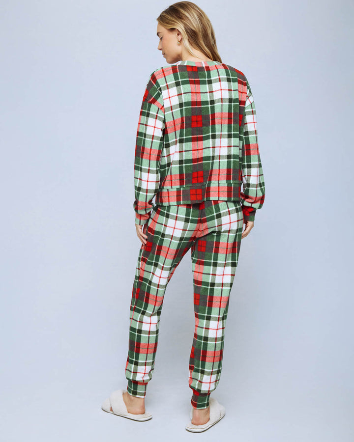 Splendid - Holiday Plaid Marna Waffle Thermal PJ Set - RPF2038HP4