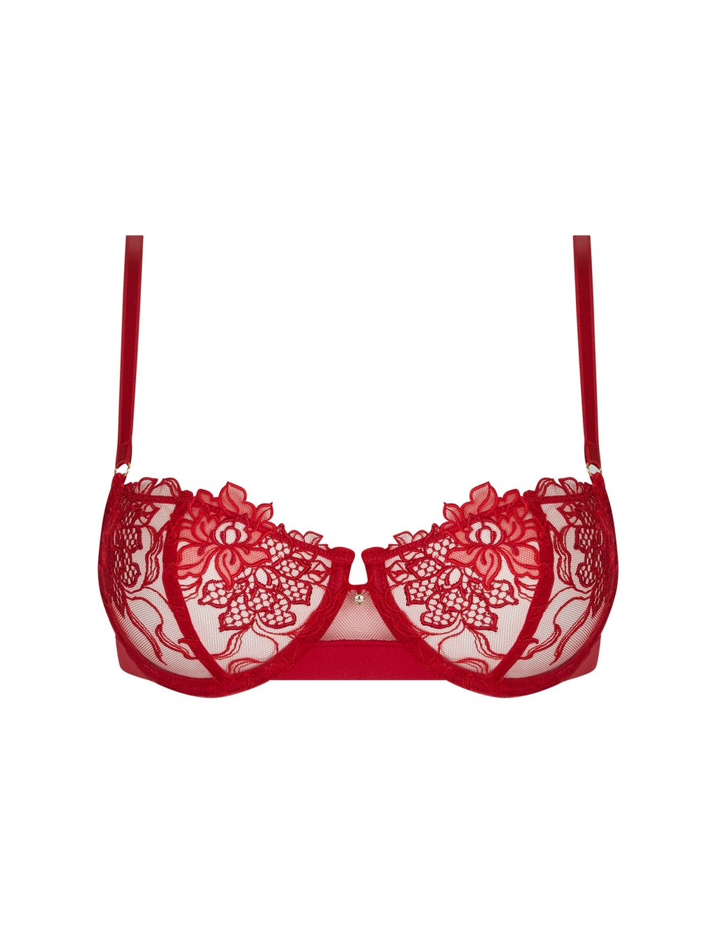 LISE CHARMEL ADORABLE EN SEXY DEMI CUP BRA - ROUGE EFFUSION - ACH3485