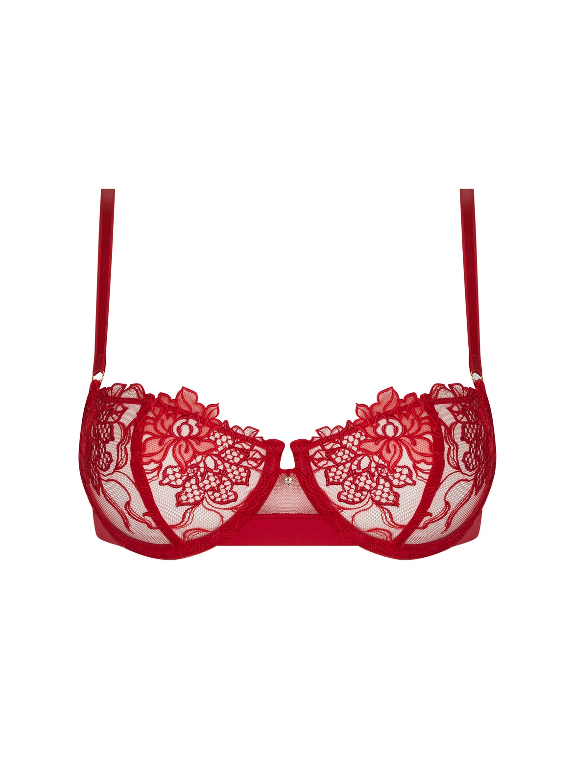 LISE CHARMEL ADORABLE EN SEXY DEMI CUP BRA - ROUGE EFFUSION - ACH3485