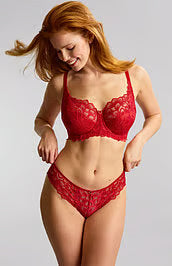 Panache Black Allure Full Cup Bra- 10765- True Red
