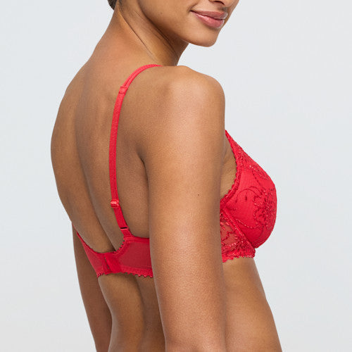 Marie Jo 0101337- Jane Push Up Bra Removable Pads- Amethyst/ True Red/ Boudoir Cream