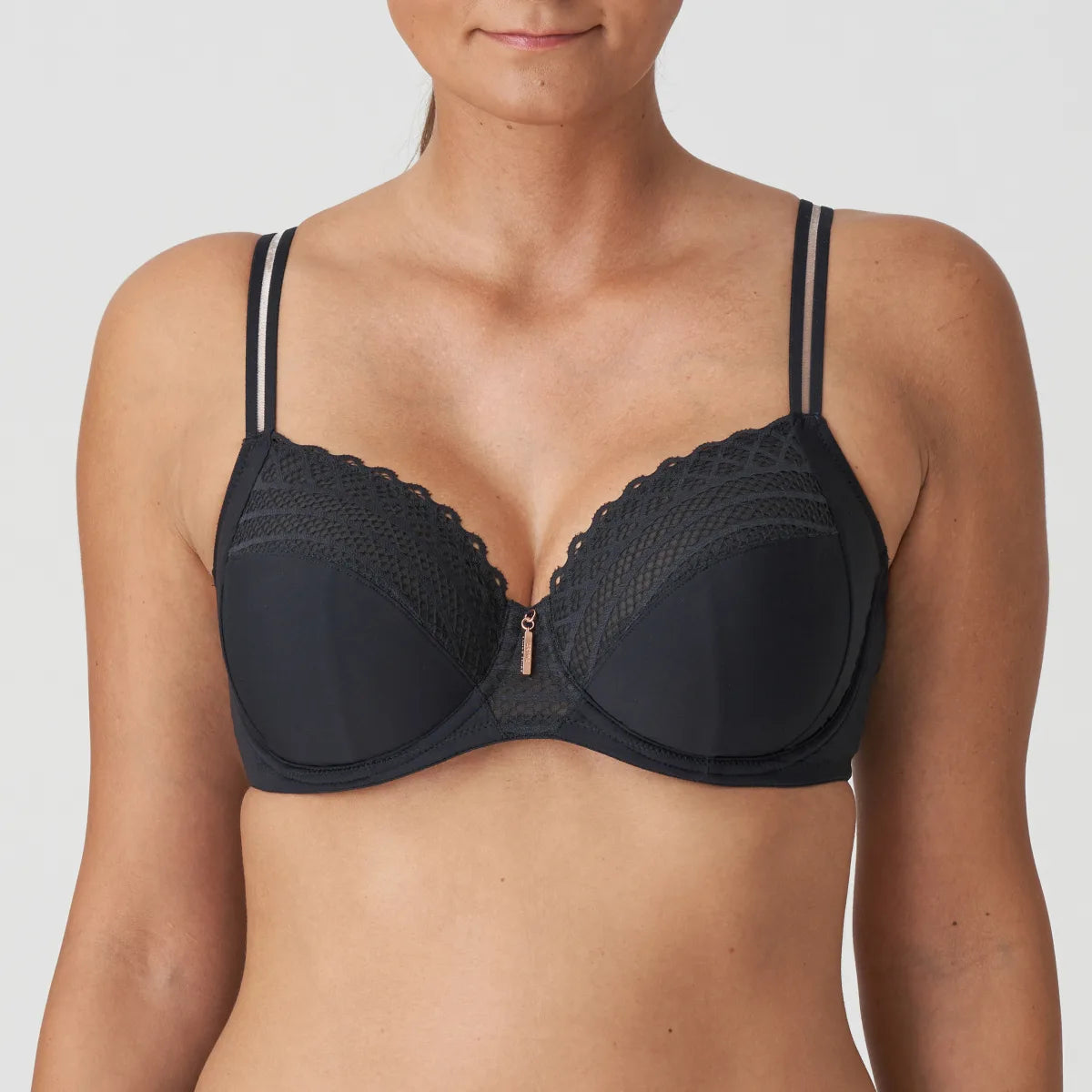 Prima Donna - Twist East End Full Cup Bra- 0141930 - Powder Rose/Charcoal