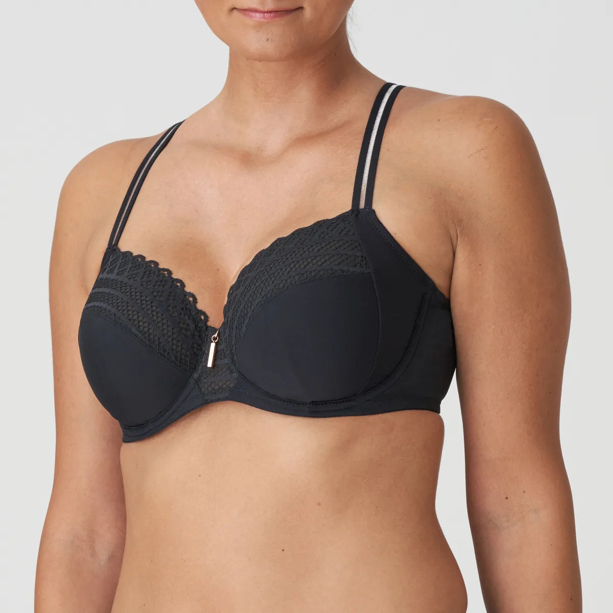 Prima Donna - Twist East End Full Cup Bra- 0141930 - Powder Rose/Charcoal