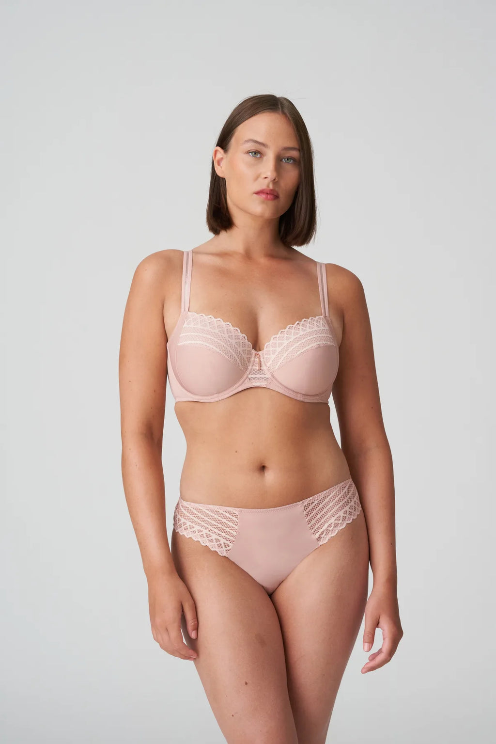 Prima Donna - Twist East End Full Cup Bra- 0141930 - Powder Rose/Charcoal