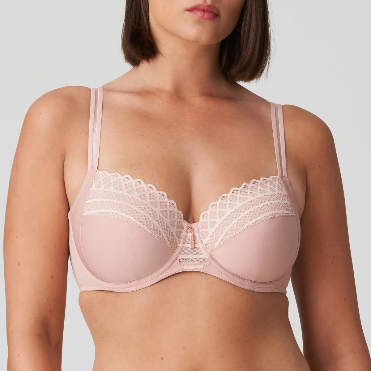 Prima Donna - Twist East End Full Cup Bra- 0141930 - Powder Rose/Charcoal