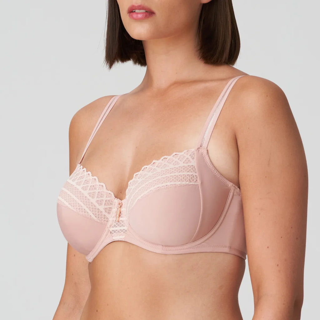 Prima Donna - Twist East End Full Cup Bra- 0141930 - Powder Rose/Charcoal