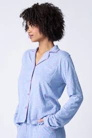 PJ SALVAGE- STAR GAZER - LONG SLEEVE TOP/PANT - RPSGLS/RPSGP - Denim Blue